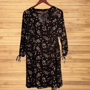Torrid Womens Dress Size 00 (Actual 10) Multi-Color Floral Challis Smocked Waist